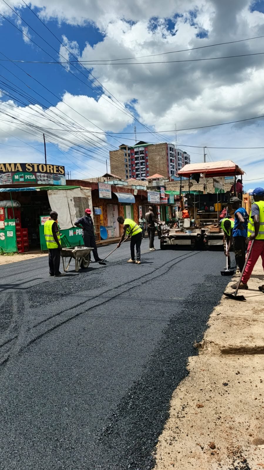 Bitumen surfacing and road paving works