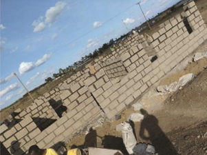 Masonry wall construction for a building project