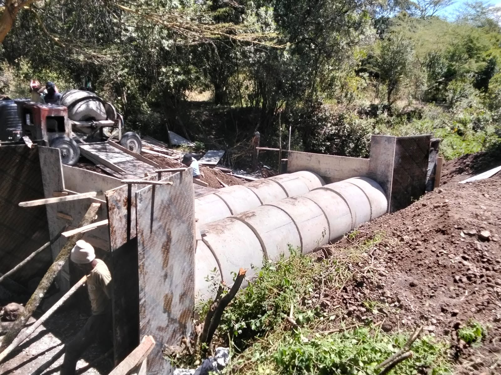 Excavation and ground shaping work
