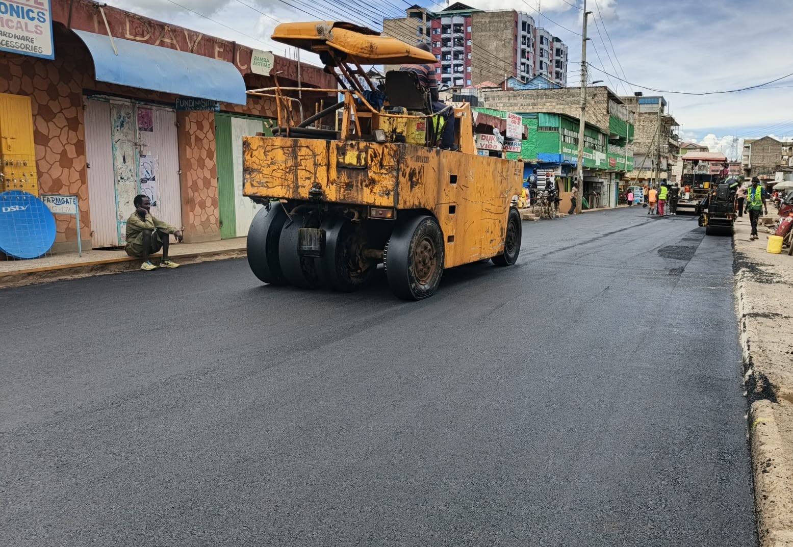 Roadwork machinery used for infrastructure delivery